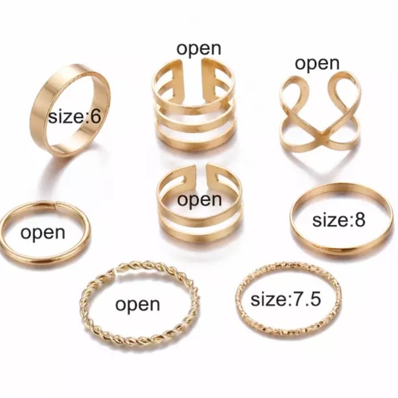 Gold & Silver Midi Knuckle Ring Set - Picture 7 of 7